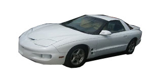 White Pontiac Firebird