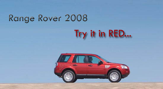 Range Rover 2008 Red Side View